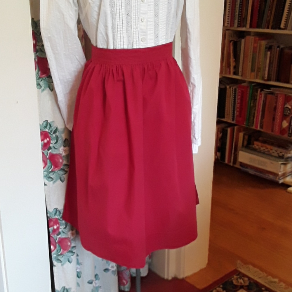 Vintage Handmade Red Apron